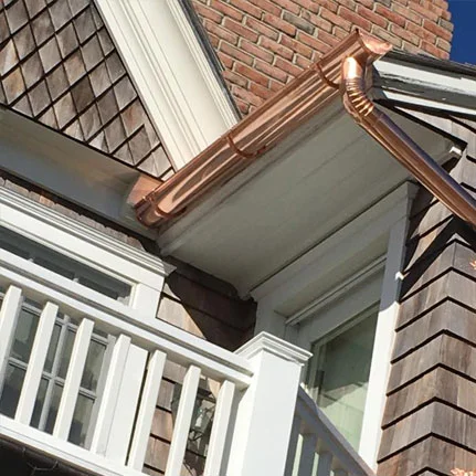 copper gutter installation Shirley ny
